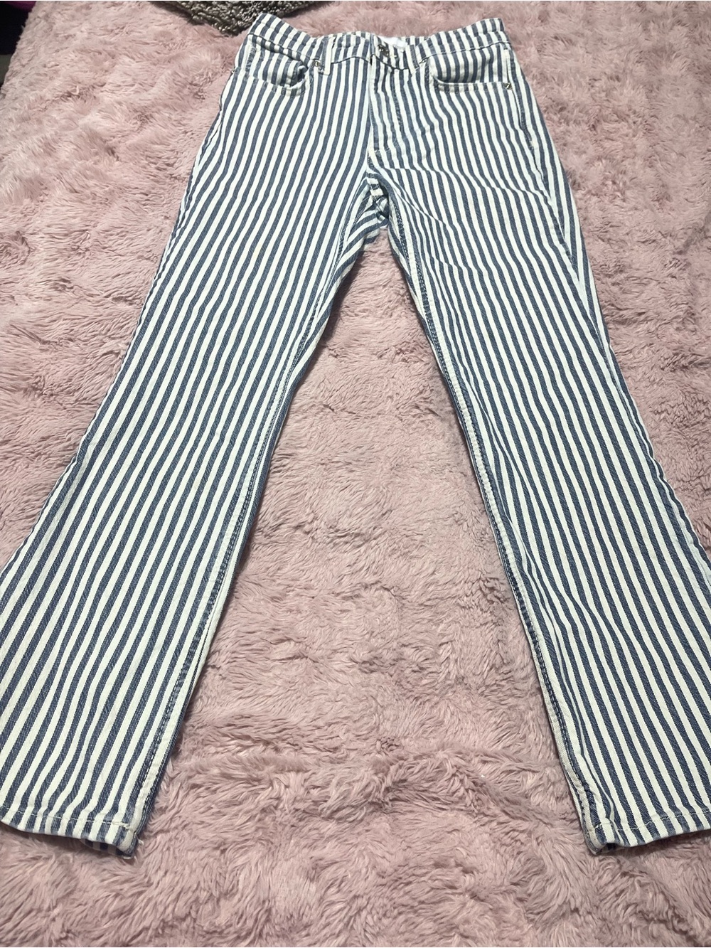 Women’s Striped Blue and White Pants